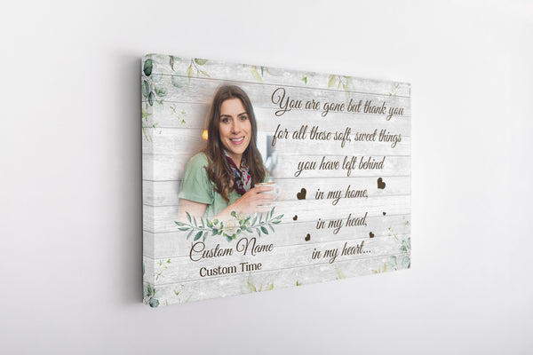 Personalized Memorial Gifts for Loss of Loved one Sympathy Canvas for Loss of Sister in Our Hearts VTQ44