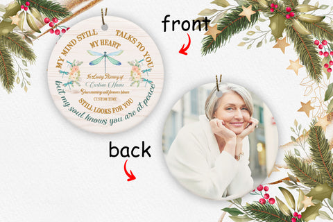 Remembrance Circle Ornament - My Heart Still Looks For You Personalized 2 Sided Hummingbird Ornament Christmas Memorial Ornament Remembrance Keepsake Gift for Deceased Loved One - JOR74