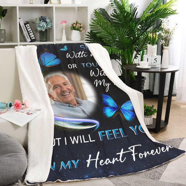 Personalized Memorial Blanket, I Can No Longer See You, Remembrance Throw Blanket Sympathy Gift| N1737