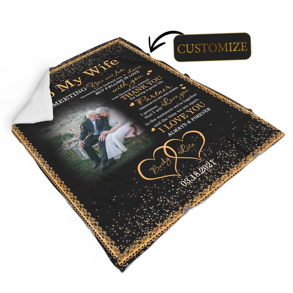 Personalized To My Wife Blanket| I Love You  Forever & Always| Customized Fleece Blanket  Gift on Anniversary| Valentines Blanket|  Blanket for My Wife| Best Blanket BP54 Myfihu