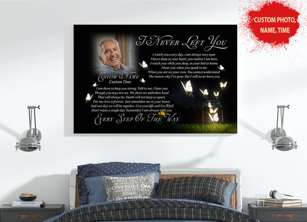 Personalized Memorial Canvas for loss of loved one I Never Left You deepest sympathy gifts VTQ103