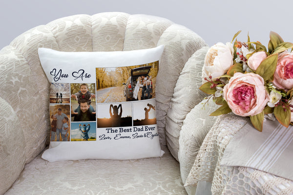 Best Dad Ever Personalized Pillow (Insert Included) Father's Day Gift Throw Pillow 1-side Print| NPL106