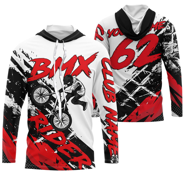 Red BMX custom jerseys UPF30+ Off-road rider shirt Cycling gear BMX clothing youth| SLC85