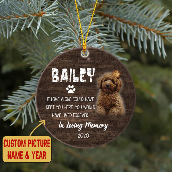 Pet Memorial Ornament - Lived Forever, Pet Loss Ornament, Remembrance Loss of Dog, Loss of Cat, Sympathy Gift for Dog Owners| NOM161