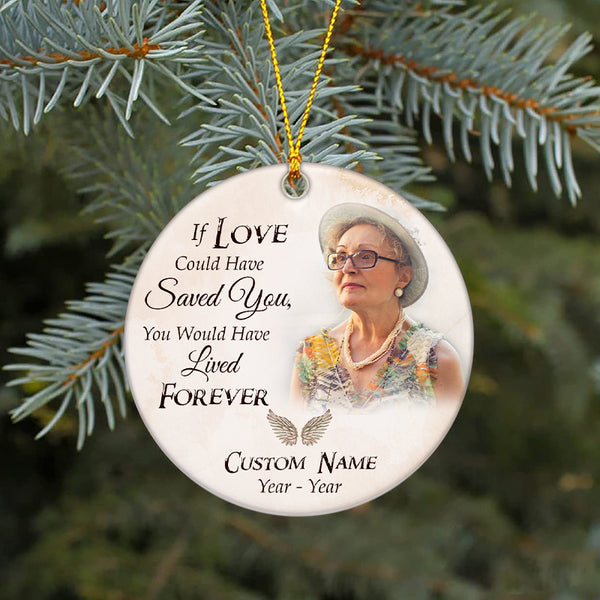 Personalized Memorial Ornament Angel In Heaven Christmas Remembrance Gift For Loss Of Mom Dad Son ODT53