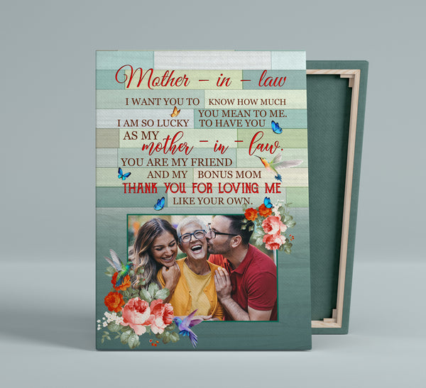 Personalized Mother Canvas| Gift for Mother In Law, Christmas Gift for Mother-In-Law, Unique Gift for Mother In Law Birthday, Gifts for Mother In Law on Mother’ Day| AP587