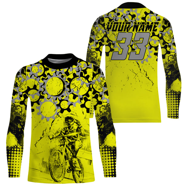 Personalized BMX bicycle motocross racing jersey UPF30+ sprocket Enduro Kid&Adult Cycling racewear| SLC57