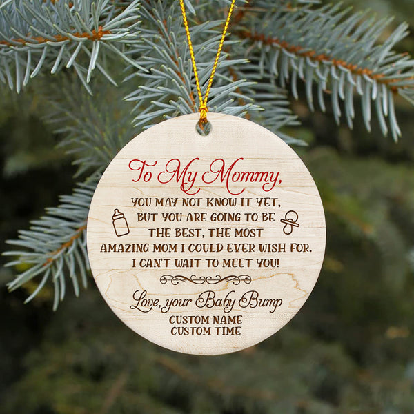 New Mom Ornament| To My Mommy - First Mothers Day Mom To Be Gift for Expecting Mother from Baby Bump| JOR117