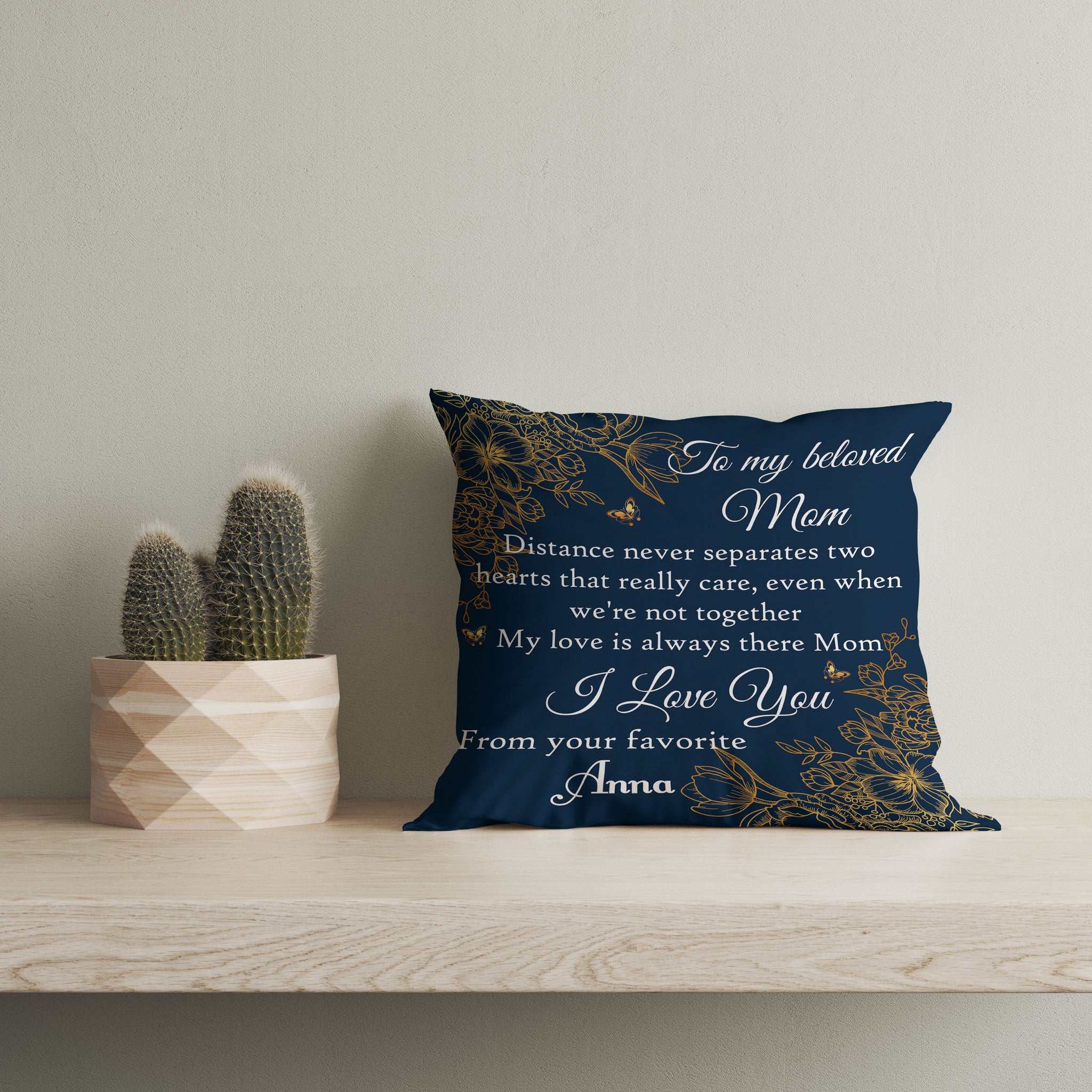 Custom Pillow To My Beloved Mom| Mother Gift Mom Gift on Mother's Day Christmas| JPL09