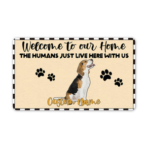 Personalized Dog Welcome Mat| Welcome To Our Home Dog Doormat Custom Gift for Dog Lover, Dog Owner| JDM59