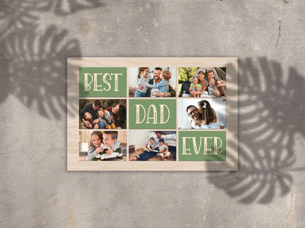 Best Dad Ever Custom Collage Photo| Father's Day Gift for Dad, Gift for Father, Dad Birthday| JC901