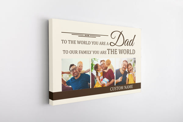 Personalized Canvas Dad Photo Collage Wall Art| Father's Day Gift for Dad, Father, Husband, Dad Birthday JC892