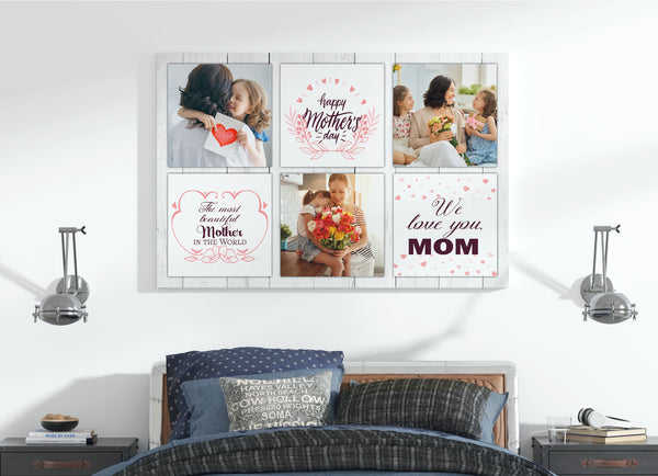 Personalized Canvas for Mom| Happy Mother’s Day, The Most Beautiful Mother In The World, Mom Canvas on Mother’s Day, Best Gifts for Women, Mother’s Day Gifts| AP554