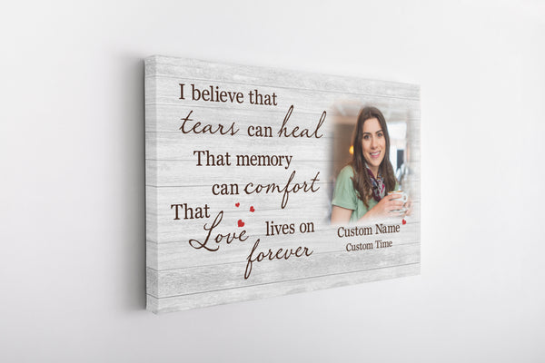 Personalized Memorial Gifts for Loss of Loved one Sympathy Canvas for Loss of Sister Love Lives Forever VTQ49