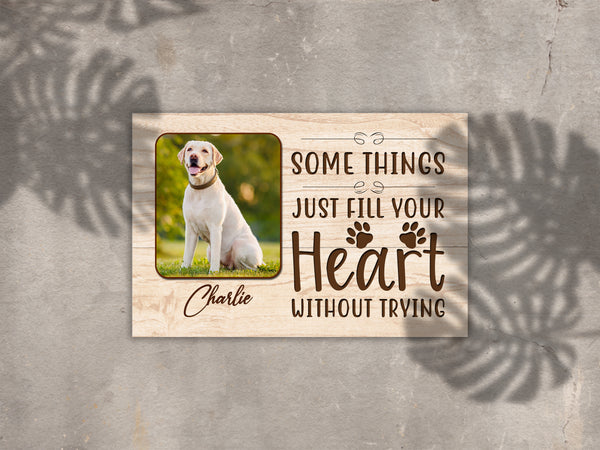 Personalized Dog Memorial Gift Fill Your Heart Dog Memorial Canvas Sympathy Gift for Loss of Loved One JCD821