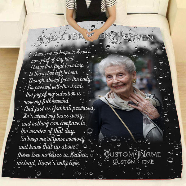 Personalized Memorial Blanket for Loss of Loved one, I Never Left You Sympathy Blanket for Loss of Father Mother VTQ108