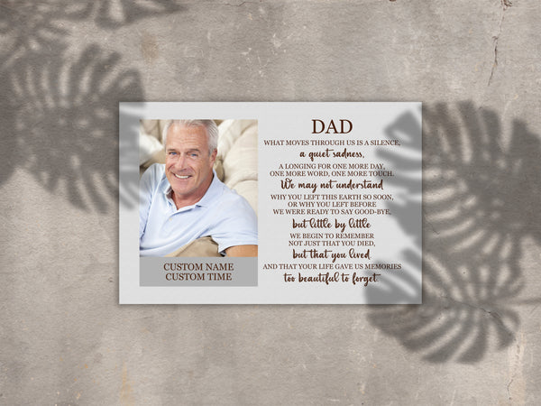 Personalized Memorial Gift for loss of Dad Deepest Grief Sympathy Canvas for loss of loved one VTQ66