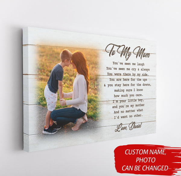 Personalized Mom Canvas - Son & Mother Custom Canvas Mother's Day Gift, Thoughtful Gift for Mom from Son N2461