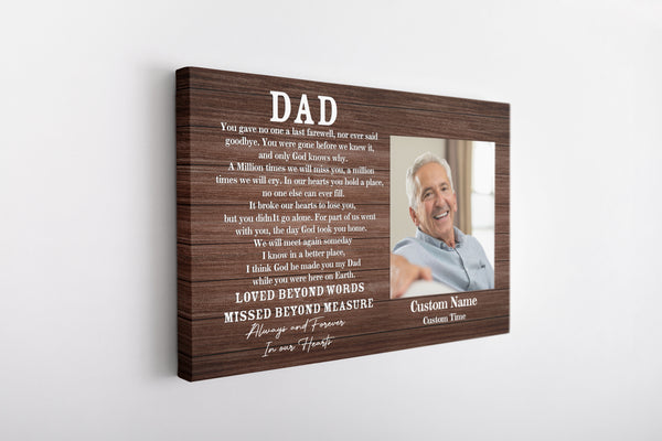 Sympathy gift for loss of Dad, Memorial Bereavement gifts for loss of father, Remembrance gift - VTQ145