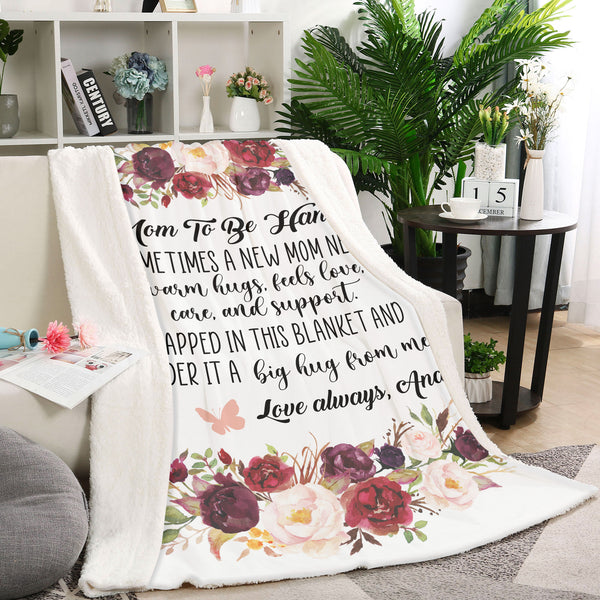 Personalized Blanket for Mom To Be New Mom Gift Expecting Mom Gift Thoughtful Blanket for New Mom Expecting Mother Gift Birthday Mother's Day Christmas Present for New Mom - JB270