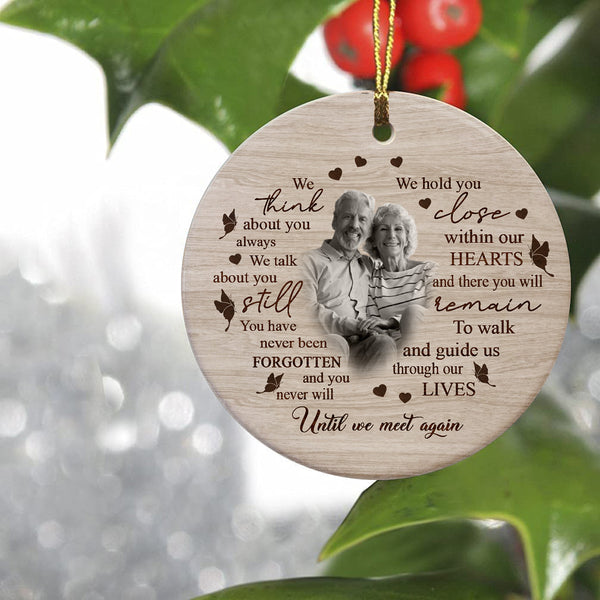 Personalized Memorial Ornament - Remembering A Loved One, Christmas in Heaven, Remembrance Home Decor for Loss of Father, Mother, Son, Brother| NOM25