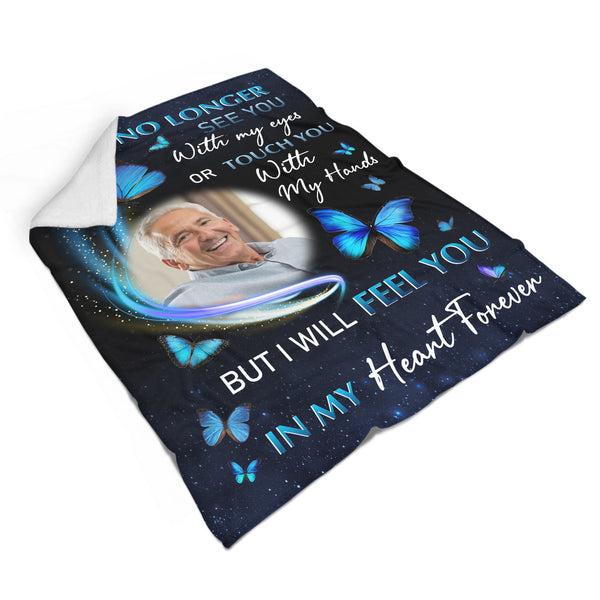 Personalized Memorial Blanket, I Can No Longer See You, Remembrance Throw Blanket Sympathy Gift| N1737