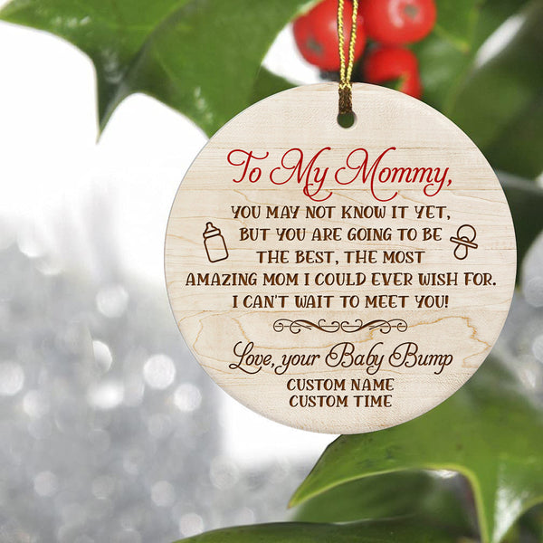 New Mom Ornament| To My Mommy - First Mothers Day Mom To Be Gift for Expecting Mother from Baby Bump| JOR117