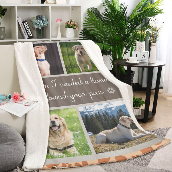 Personalized Dog Memorial Blanket| Custom Dog Photo Collage Fleece Blanket| Dog Remembrance Blanket, Dog Memory Gift, Sympathy Gift for Dog Owner, Loss of Dog| JBD341