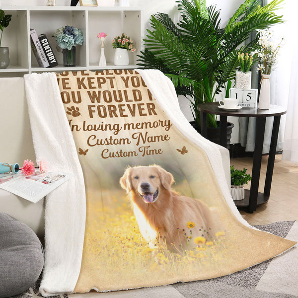 Personalized Dog Memorial Blanket - In Loving Memory of Dog Blanket Memorial Blanket for Dog Sympathy Gift for Loss of Dog, for Dog Owners Dog Remembrance - JB276