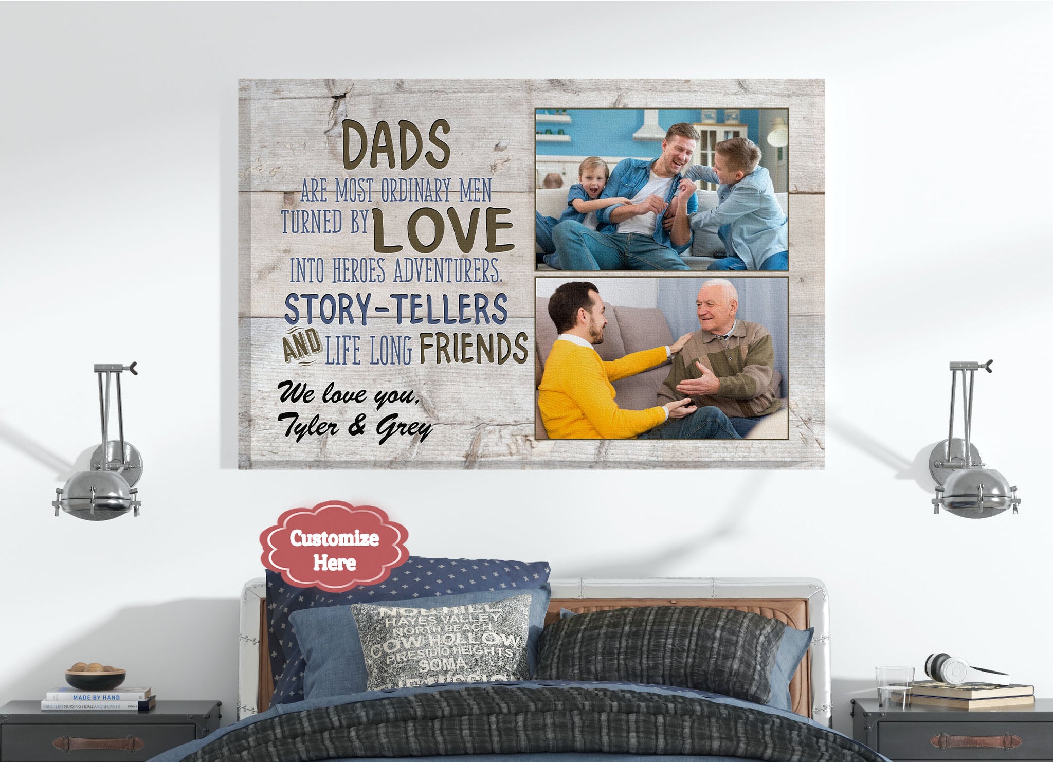 Personalized Canvas for Dad| You're The Dad Everyone Wishes They Had Canvas| Dad Gift for Christmas, Birthday, Thanksgiving| Gift for Dad on Father's Day| JC720