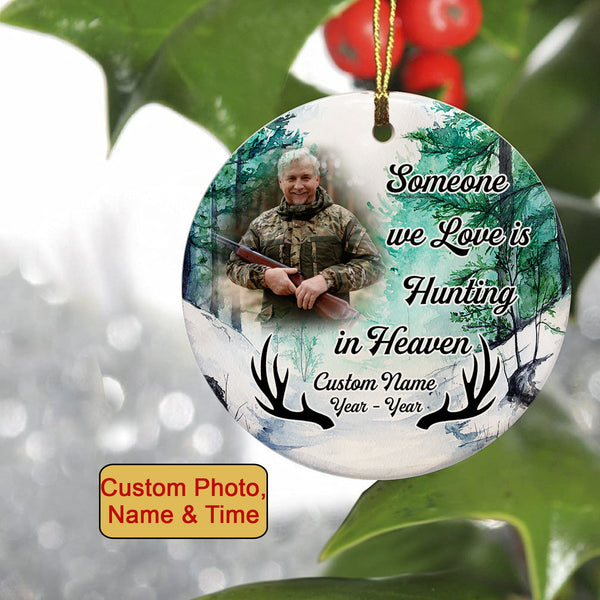 Gone Hunting In Heaven Ornament Personalized My Angel Dad Christmas Memorial Gift For Loss Of Father ODT84