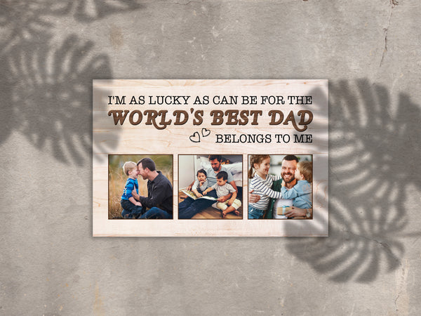 Personalized Dad Photo Collage Canvas| Father's Day Gift for Dad, Father, Husband, Dad Birthday Gift| JC893