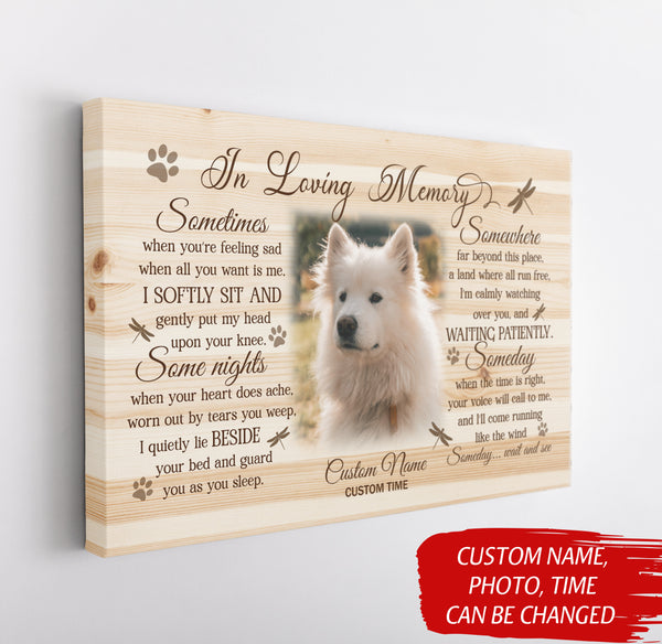 Custom Memorial Canvas for DOG - Dog Memorial Gift, Sympathy Gift for Loss of Dog, Dog Remembrance Gift for Dog Owner, Dog Lover - JCD789