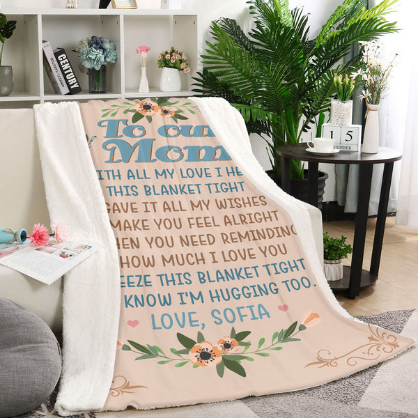 To Our Mom Blanket| Custom Sentimental Gift for Mom, Mother Gift for Mother's Day Gift| JB351