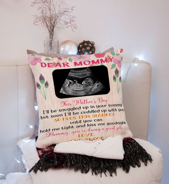 Personalized First Mother's Day Pillow| Sonogram Pillow, New Mom Gift, Expecting Mom, 1st Time Father| JPL68