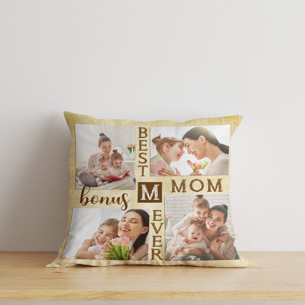 Best Bonus Mom Ever, Step Mom Personalized Pillow, Mother's Day Gift for Bonus Mother, Step Mother| NPL22