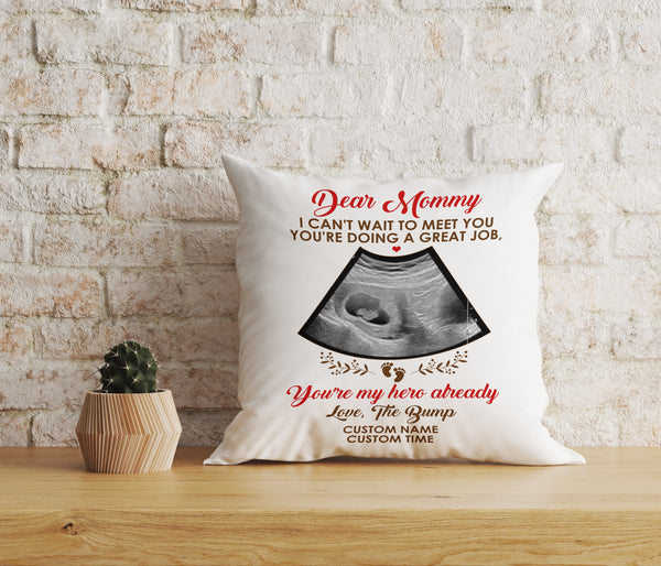 First Mother's Day Custom Pillow| Mom To Be New Mom Expecting Mother Pregnant Woman| JPL20