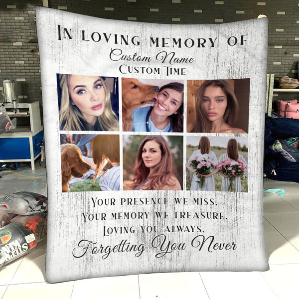 Personalized Memorial Blanket for Loss of Loved one, In loving Memory Sympathy Blanket for Loss of Daughter Sister - VTQ127