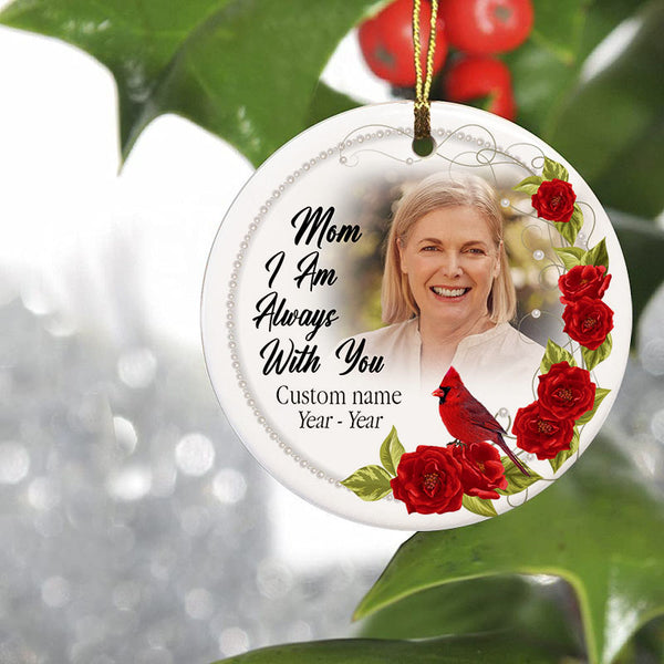 Mom Remembrance Ornament Personalized Christmas Memorial Gift For Loss Of Loved One Mother In Memory ODT49