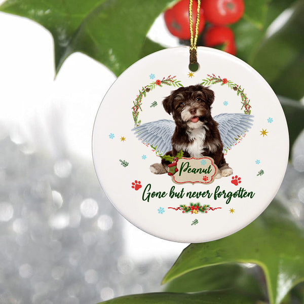 Pet Memorial Ornament Custom Photo - Gone But Never Forgotten| Pet Loss Christmas Ornament, Remembrance for Loss of Dog, Loss of Cat, Sympathy Gift for Dog Owners| NOM16