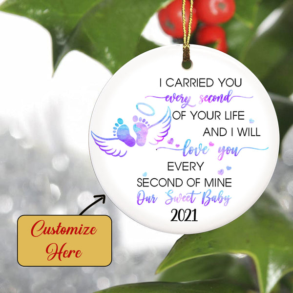 Miscarriage Memorial Ornament - Christmas Remembrance for Loss of A Child, Pregnancy Loss Sympathy Gift, Stillbirth Bereavement| NOM134