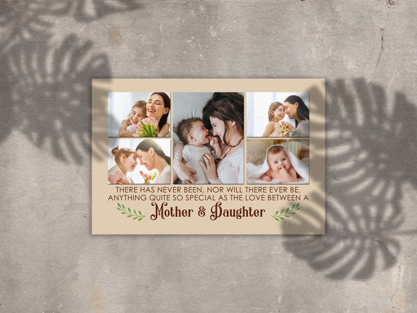 Custom Canvas for Mom| Mother and Daughter Photo Collage Wall Art| Mom Gift for Mother's Day Gift JC845