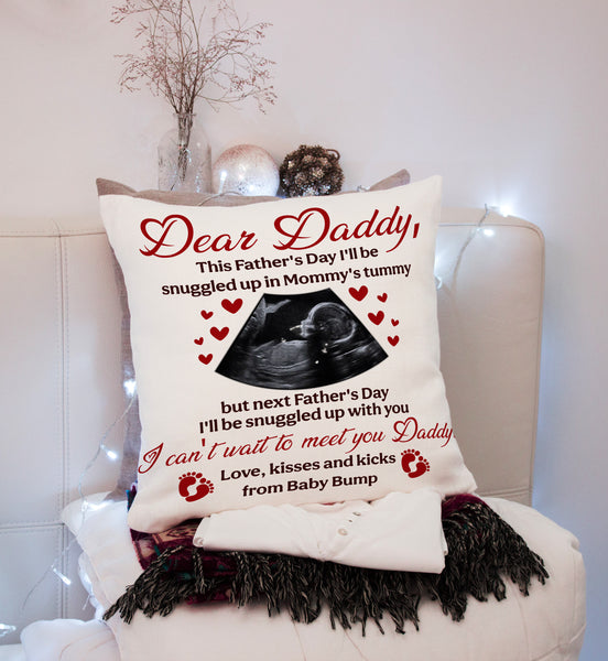 Personalized Pillow For New Dad| First Father's Day Gift for Husband, Dad To Be, 1st Time Dad| JPL79