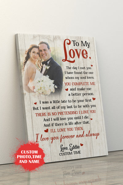 Personalized Canvas I Love You Always & Forever Wall Art| Anniversary Canvas Gift for Husband and Wife on Birthday Christmas Anniversary Gift for Him or Her JC581 Myfihu