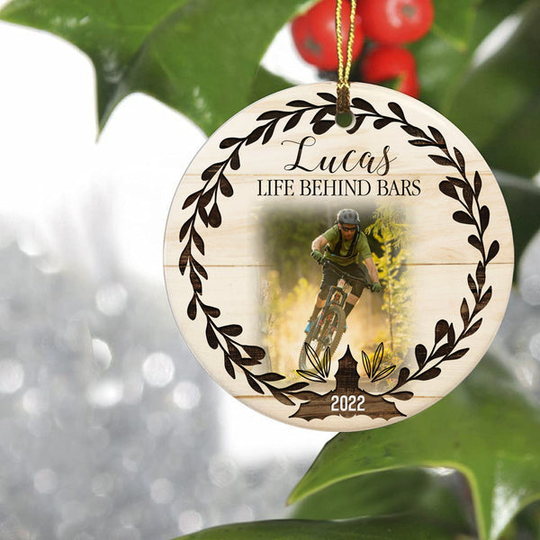 Life behind bars mountain bike ornament, cyclist bicycle ornaments, downhill cycling MTB BMX Gift| ONT138