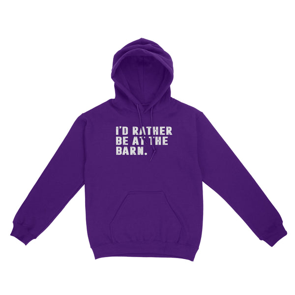 I'd Rather Be At The Barn, Country Girl Shirt, Gift For Horse Owner, Horse Trainer, Country Farm Girl Shirt D02 NQS2803 - Standard Hoodie