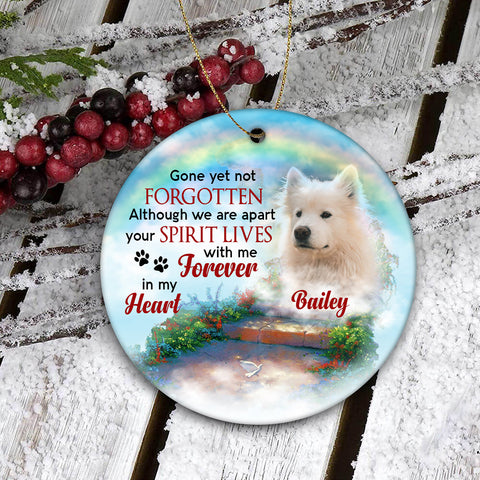 Pet Memorial Ornament - Forever in Our Hearts, Pet Loss Ornament, Remembrance Loss of Dog, Loss of Cat, Sympathy Gift for Dog Owners| NOM120