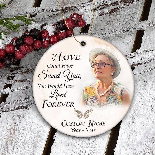 Personalized Memorial Ornament Angel In Heaven Christmas Remembrance Gift For Loss Of Mom Dad Son ODT53