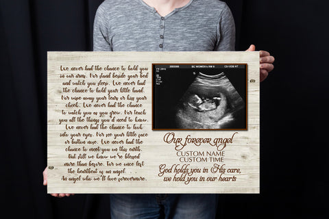 Personalized Memorial Canvas| Our Forever Angel| Sympathy Gift for Loss of Baby Loss Child Infant Loss Miscarriage JC253 Myfihu