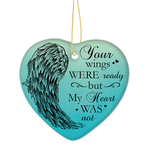 Heart Memorial Christmas Ornament, Sympathy Gift for loss of Mother Father - OVT24